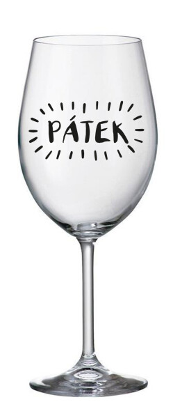 PÁTEK - čirá sklenice na víno 350 ml