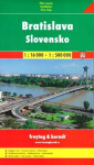 Slovensko Bratislava mapy (1:500.000, 1:16 000)