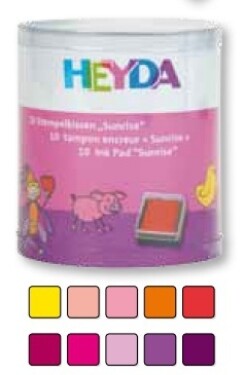 Razítkovací polštářky Heyda sada 4888471 svítání 10ks