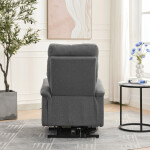 Polohovací křeslo, elektrické zabudované ovládání, šedá, látka, TV-929 GREY2