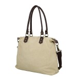 Trendy dámská textilní kabelka na rameno Petra, béžová