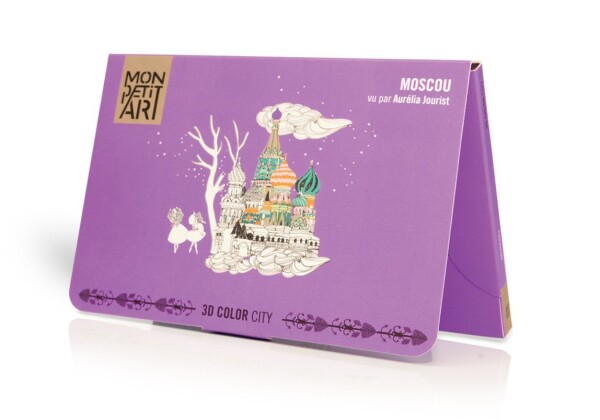 Antistresové omalovánky Mon Petit Art Mon Petit Art, C3CJOU1, 3D Color City, 3D omalovánka Moskvy