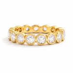 ELENYS Crystal Pure – pozlacený prsten 18K žluté zlato Velikost: 8 (EU: 57-58)