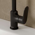KLUDI - X1 Umyvadlová baterie s výpustí, s otočným výtokem, matná černá 320273975