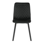 Jídelní židle, černá, sametová látka, DCL-973 BK4