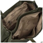 Módní dámská koženková kabelka na rameno Coveri Temari, tmavě zelená