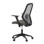 Židle kancelářská, látka šedá, houpací mechanismus, kolečka pro tvrdé povrchy