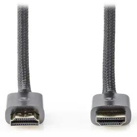 Nedis Profigold High Speed HDMI 10 m šedá / Kabel HDMI / 4K 60 Hz / Ethernet / zlacené konektory / bavlněný oplet (CVTB34000GY100)