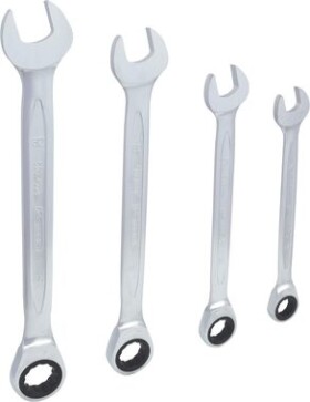 KS Tools Souprava ráčnových plochých klíčů s očkem GEARplus / 4 díly / 24 až 32mm (4042146219140)