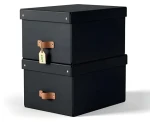 LEITZ Úložný box Puro M černá / Karton / 17 l / 270 × 200 × 370 mm / 2 ks (61490095)