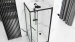 REA/S - Sprchový kout Space In ČERNÝ 80x100 Se sprchovou vaničkou Savoy black KPL-K0882