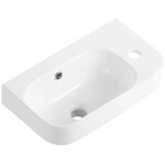 CERANO - Umývátko keramické - nástěnné - Arco - pravá - bílá lesklá - 45x25,5 CER-680345