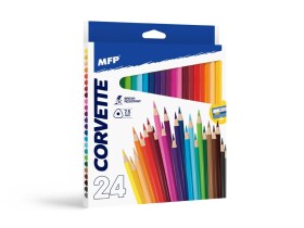 Pastelky 24 triangular ořezávátkem