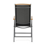Zahradní židle, hliník, síťovina, šedá, AZC-W1408 GREY