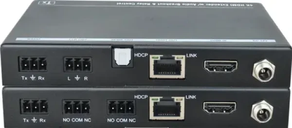VivoLink HDBaseT Extender kit w-relay černá / POC / IR / RS232 / PSU / HDMI 1.4a / HDCP2.2 (VLHDMIEXT416)