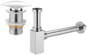 MEXEN/S - Umyvadlový sifon s výpustí click-clack bez přepadu, chrom 7991660-00