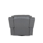 TV a relaxační křeslo, manuální polohování, potah šedá látka v dekoru kůže