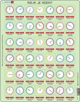 Puzzle MAXI - Kolik je hodin/42 dílků - Larsen