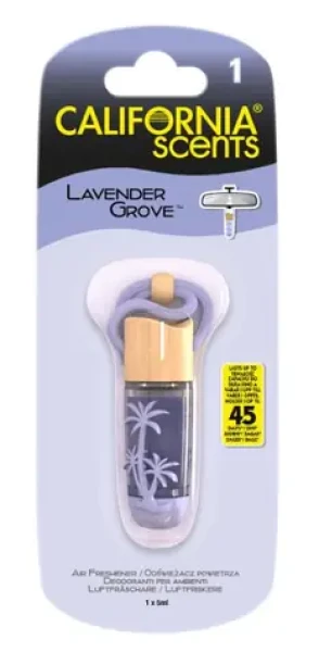 California Scents Hanging Vial Lavender Grove / Vůně do auta / Levandule / 45 dnů (5020144229667)