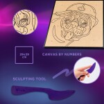 OKTO Malování hmotou podle čísel "Buldoček" 29x29 cm, OKTO, W051108