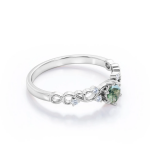 LUNICA Stříbrný prsten MECHOVÝ ACHÁT Velikost prstenu: 9 (EU: 59-61) 0681_9