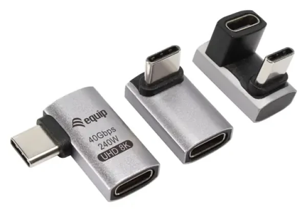 Equip 133478 / USB-C adaptér 180° / USB4 / 40 Gbps / PD 240W / 3 ks (133478)