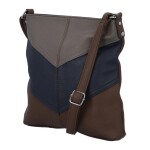 Trendy crossbody TriKolor, tmavě hnědá
