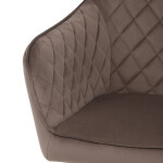 Jídelní židle, hnědá, sametová látka, DCH-425 BR4