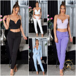 Sexy kalhoty Koucla Musthave Business Look lilac M