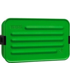 SIGG Metal Box Plus L zelená / Svačinový box / Hliník / 22.9 x 14.5 x 6 cm (8698.20)