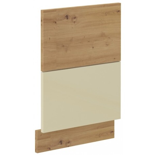 Dvířka na vestavnou myčku nádobí Artisan ZM 570x446 Barva korpusu: Dub artisan, Barva dvířek: Krémový lesk