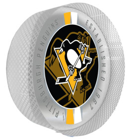Mustang Puk Pittsburgh Penguins NHL Crystal Ribbon