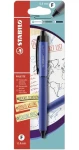 STABILO® PALETTE - Roller se stiskacím mechanismem - modrá - hrot F (0,4 mm) - modrý inkoust (SB-B-55312-10)