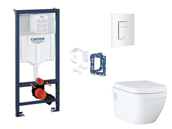 GROHE - Rapid SL Set předstěnové instalace, klozetu, sedátka SoftClose, tlačítka Skate Cosmopolitan a sady pro vhazování tablet, alpská bílá SANI11BB3151