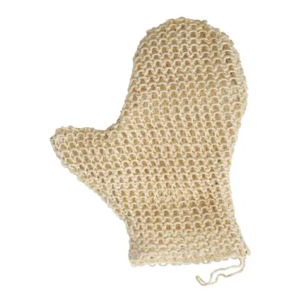MSV SISAL exfoliační sisalová rukavice přírodní / Exfoliační rukavice / 16 x 21 cm