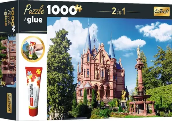 Trefl - Puzzle - 2v1 Zámek Drachenburg v Siebengebirge, Německo s lepidlem