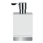 Spirella ROMA dávkovač mýdla bílý porcelán / stříbrný podstavec / 300 ml (7610583179692)
