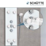 Eisl - Skleněný sprchový panel LANZAROTE III, s termostatickou baterií, bílý 60025 60025