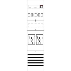 Striebel & John 2CPX054168R9999 BF17A2XAM pole counter vestavné Počet modulů (šířka) = 12 Obsah 1 ks