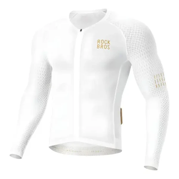 ROCKBROS Cyklistický dres YDCX008 Diamond bílá, vel. XXL / Dlouhý rukáv