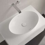 VILLEROY & BOCH - Loop&Friends Umyvadlo na desku, 56x38 cm, s přepadem, CeramicPlus, Stone White 4A4700RW