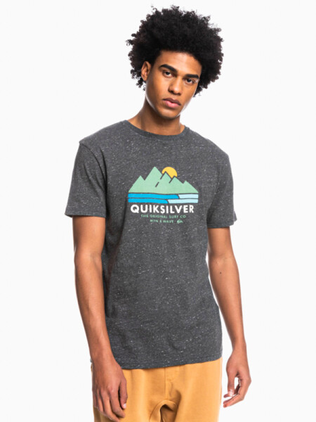 Quiksilver SCENIC RECOVERY CHARCOAL HEATHER pánské tričko krátkým rukávem