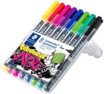 Staedtler Staedtler, 317 WP8-1, Lumocolor, sada permanentních popisovačů, 1 mm, 8 ks