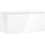 MEXEN/S - Orio koupelnová skříňka pod umyvadlo 100 cm s deskou, 1 šuplík, bílá lesk 91A10-10047-1-BFC00