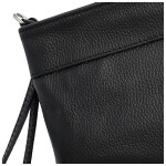Módní dámská kožená mini crossbody kabelka Kaliopi, černá