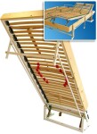 NábytekProNás Sklopná jednolůžková postel KOMPLET - polohovací rošt (30 lamel)