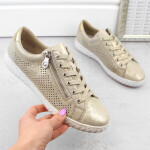 Kožená pohodlná polobotka Rieker W RKR694 beige 36