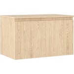 MEXEN/S - Rivel koupelnová skříňka pod umyvadlo 80 cm s deskou, 1 šuplík, reliéf , dub 91A20-08047-1-BFC81