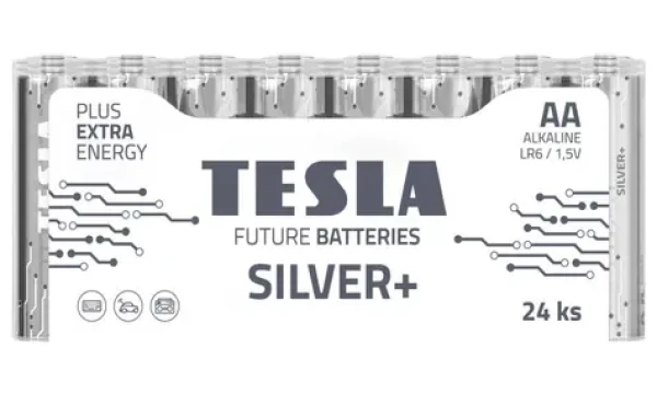 TESLA SILVER+ alkalická tužková baterie AA (LR06) 24 ks / fólie (1099137213)