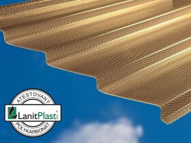 Vlnitá polykarbonátová deska Marlon CSE DIAMOND Z-TOP, š. 0,954 m × d. 4 m, síla 2,8 mm (bronz)